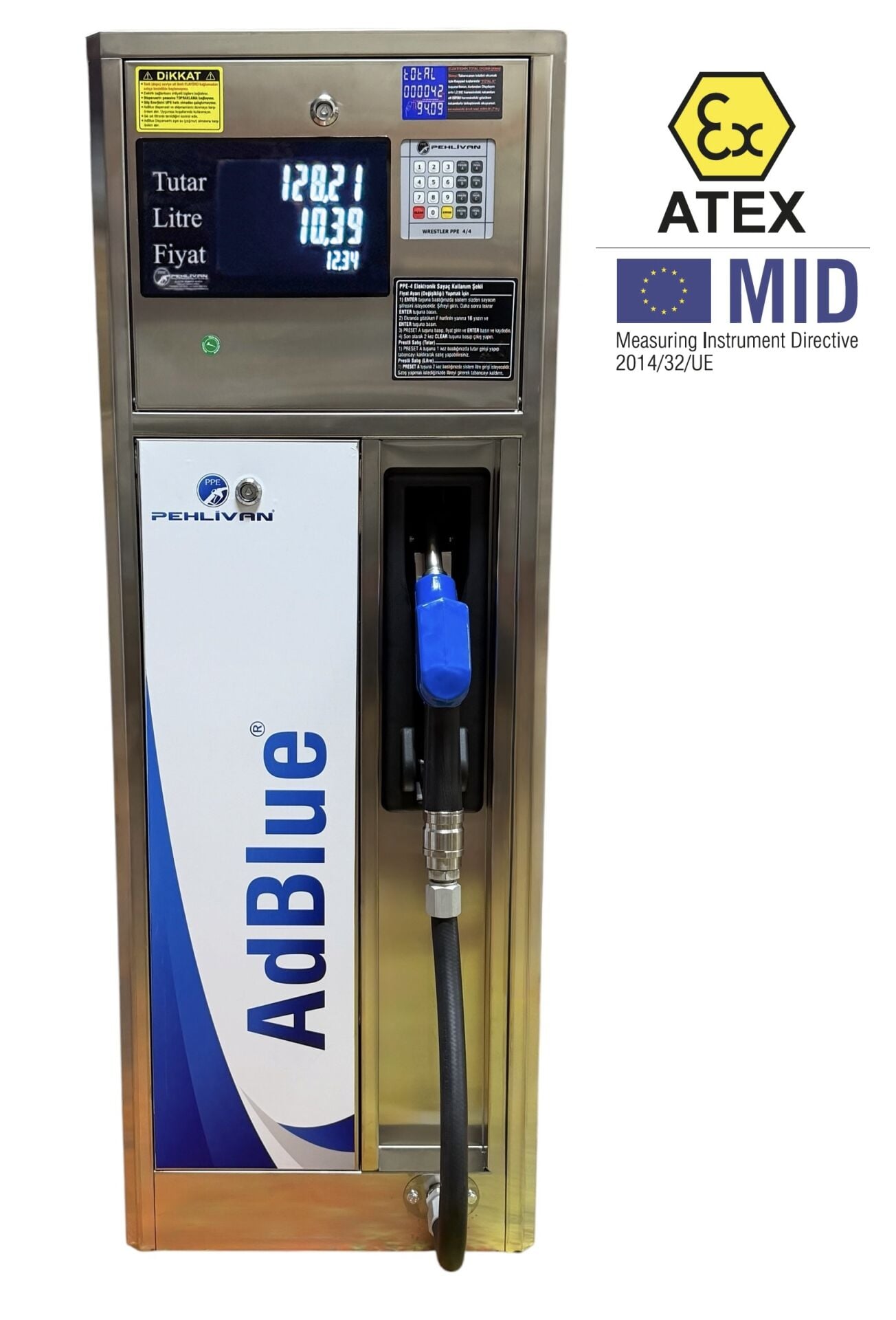 PPE-VERONA AdBlue Dispenser (MID ve ATEX Onaylı) Krom Kasa